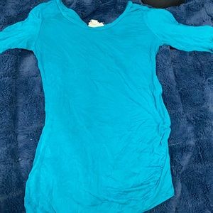 Teal half long sleeve